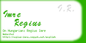 imre regius business card